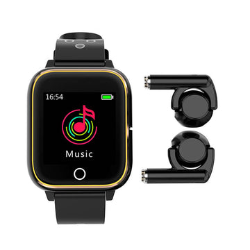 Bluetooth Earphone 2 in 1 BT 5.0 Call Hear Rate Smart Watch