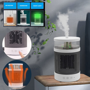 3 In 1 Space Colorful Night Lights Heaters