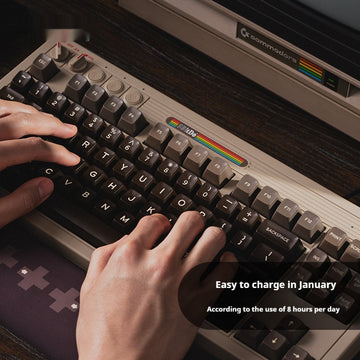 Retro Mechanical Gaming Wireless Keyboard