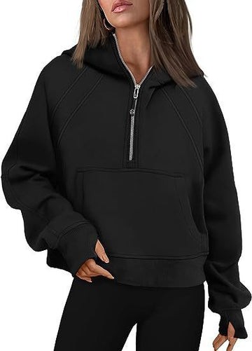 Sport Tops Long Sleeve Pullover Zipper Sweaters