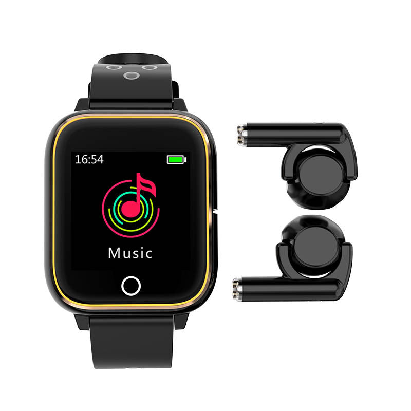 Bluetooth Earphone 2 in 1 BT 5.0 Call Hear Rate Smart Watch