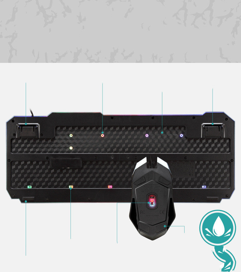 Luminous 4D Gaming Keyboard And Mouse Set