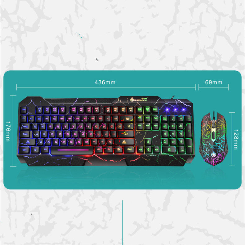 Luminous 4D Gaming Keyboard And Mouse Set