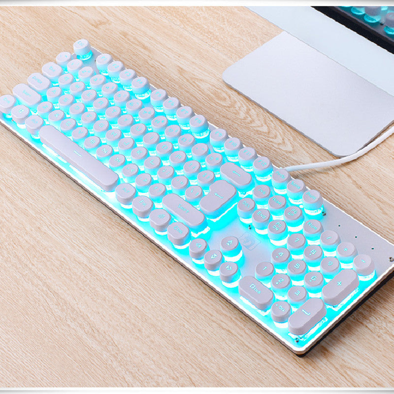 Home Punk Retro Luminous Keyboard