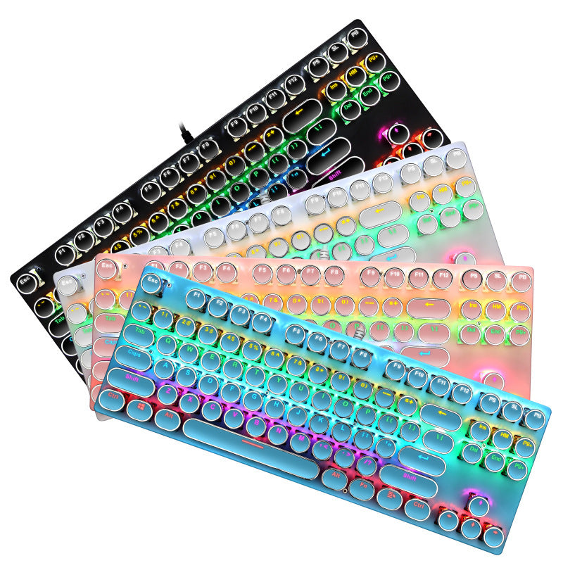 Wired 87-Key Electroplating Mechanical Gaming Keyboard
