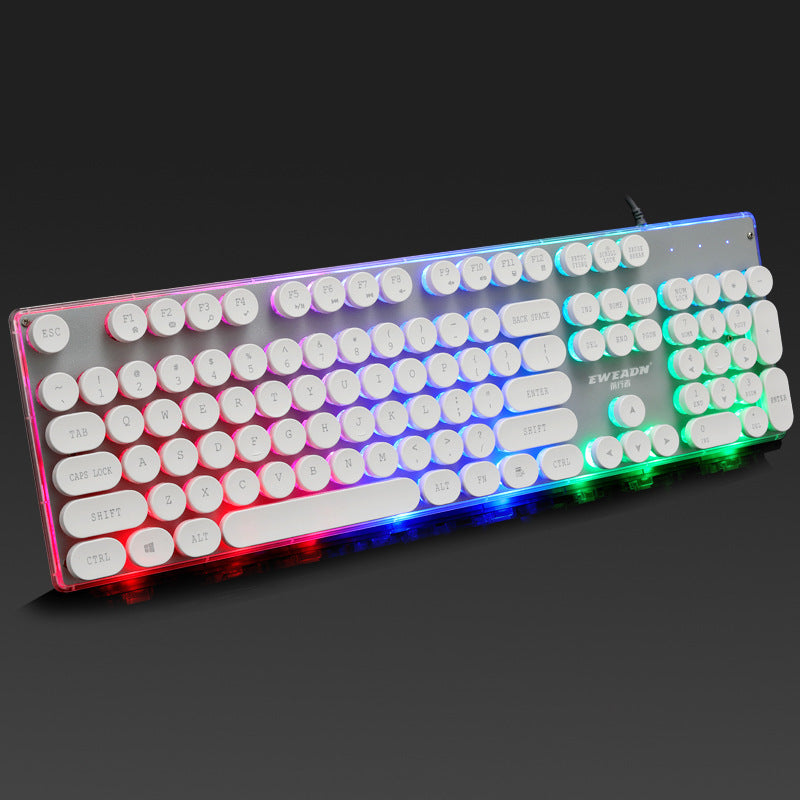 Glowing Retro Gaming Computer Keyboard