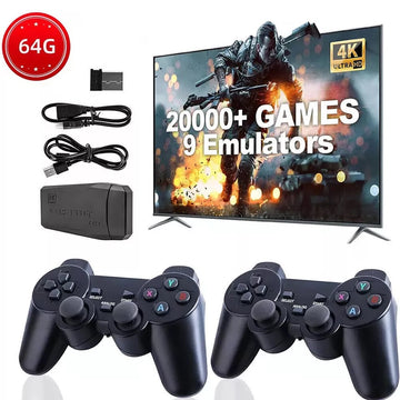 4K Retro Game Console Wireless Controllers