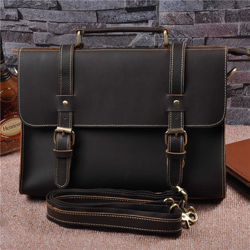 Genuine Leather Cowhide Laptop Bag