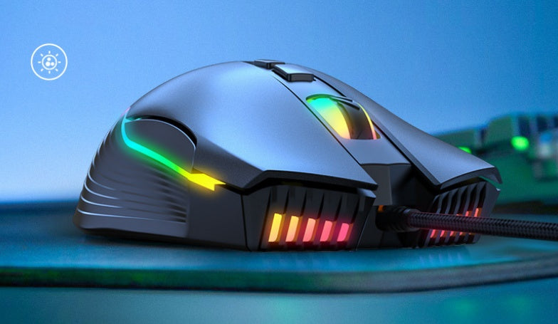 Seven-speed DPI Adjustable RGB Light Gaming Mouse