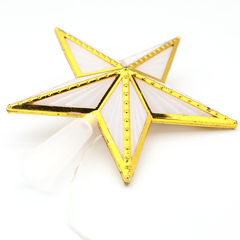 Christmas Tree Top Star Plastic Lights