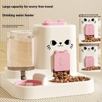 Water And Grain Integrated Casting Cat Feeder