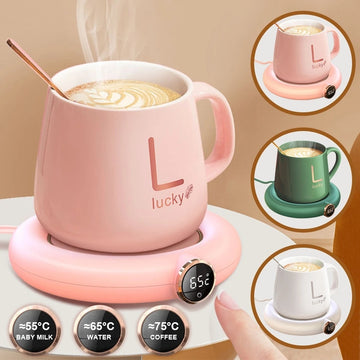 LED Display Electric Heater Mug Pad