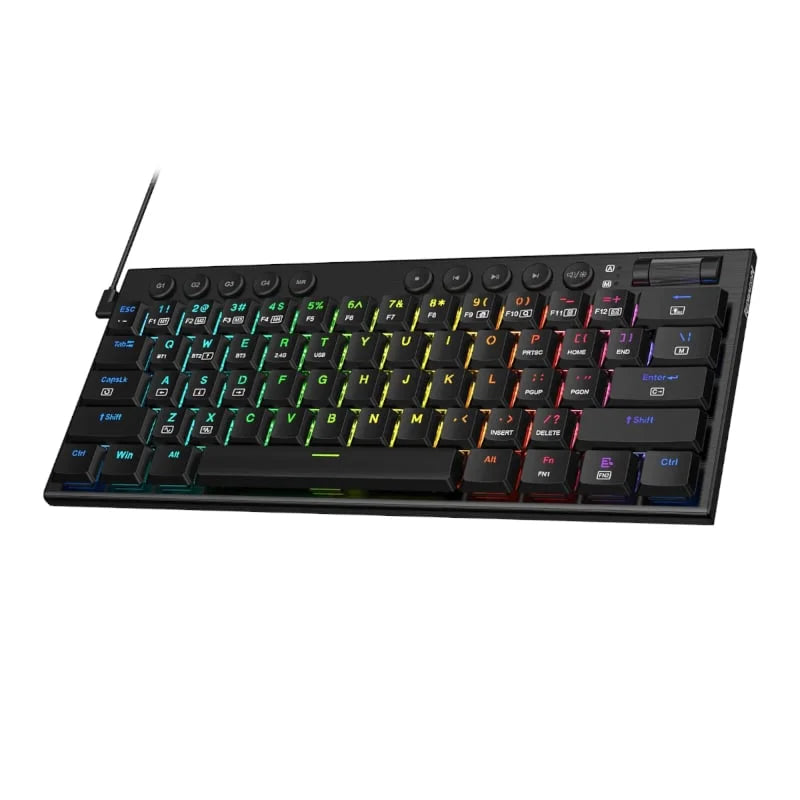 REDRAGON Horus Mini 61Key Red Switch RGB Low Profile Gaming Mechanical Keyboard – Black