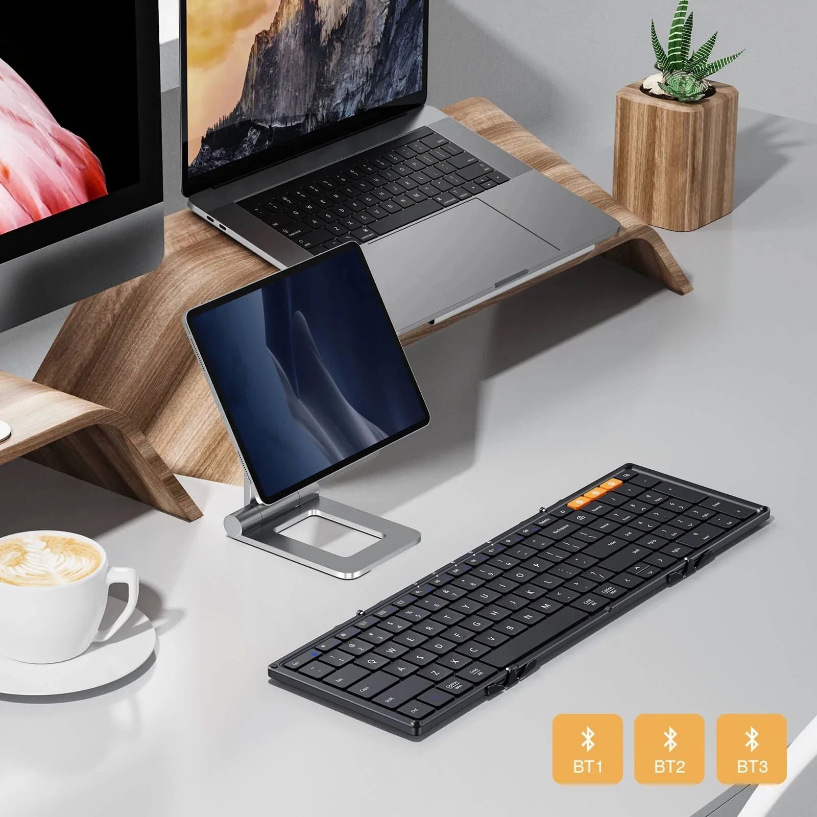 Wireless Folding Keyboards With Numeric Keypad