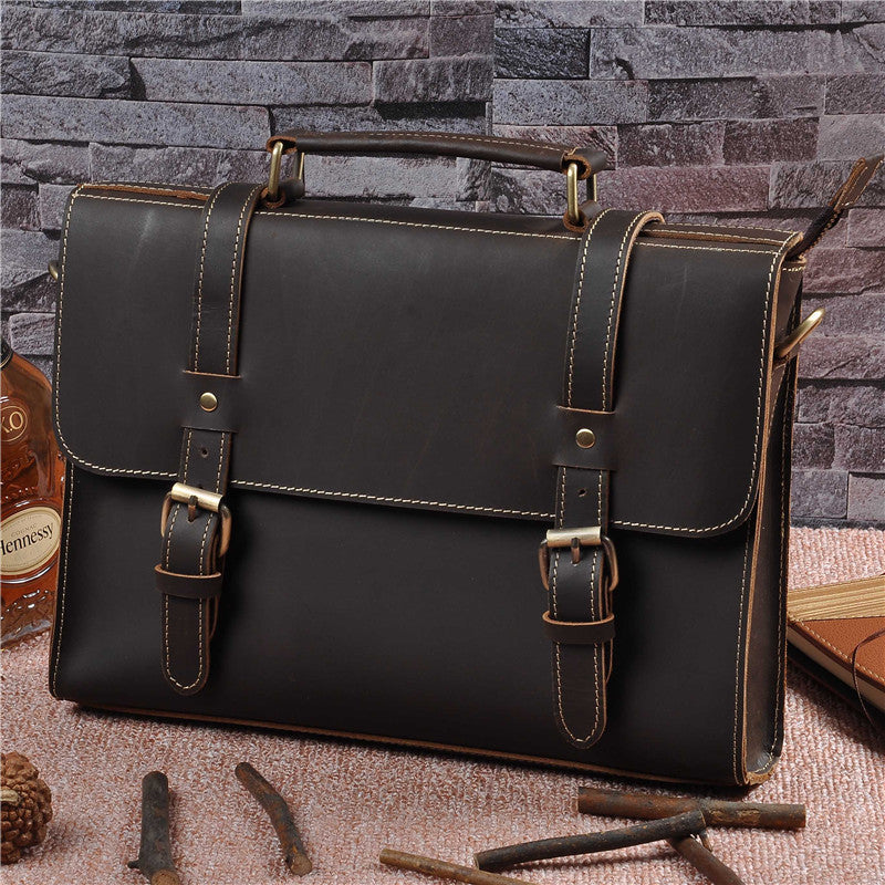 Genuine Leather Cowhide Laptop Bag