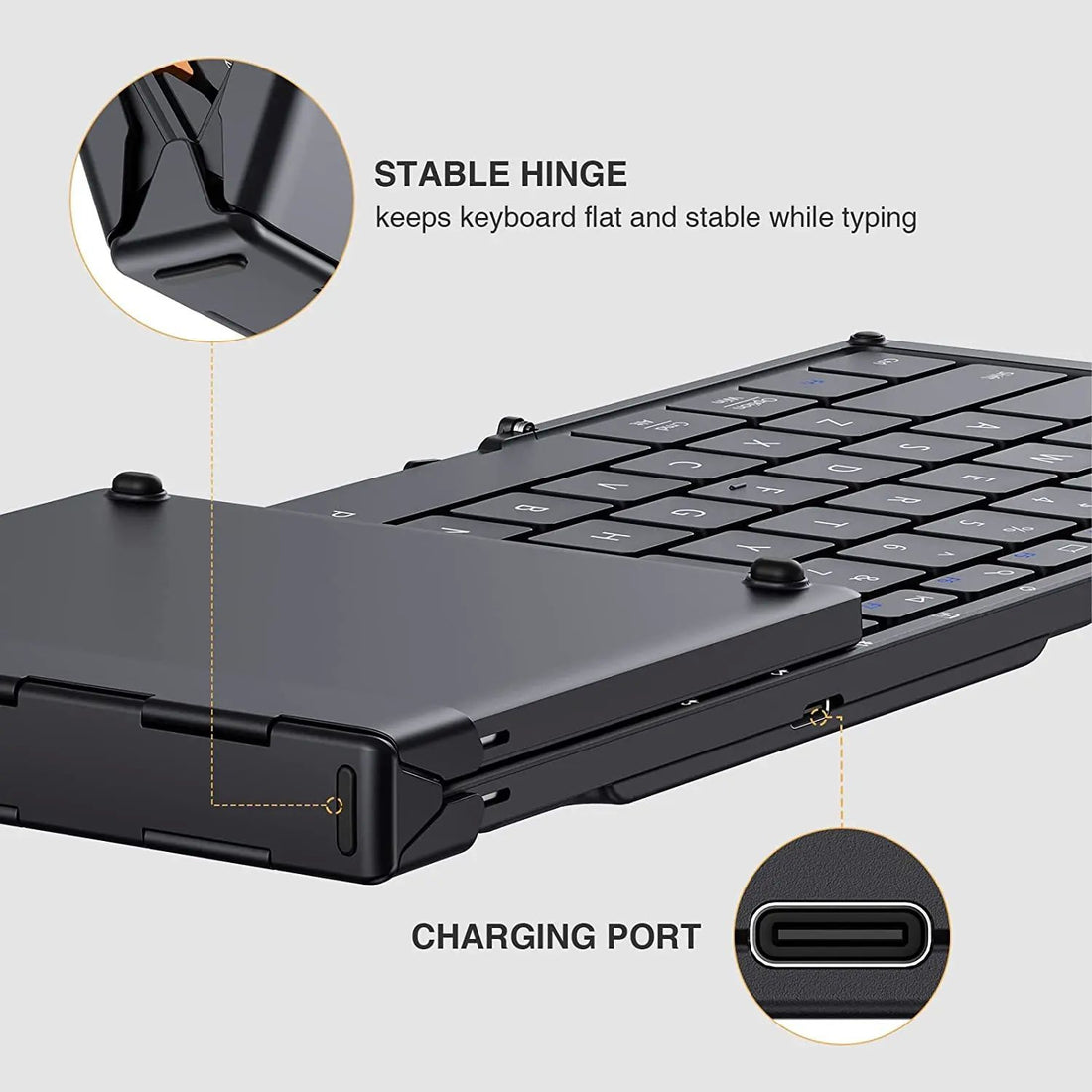 Wireless Folding Keyboards With Numeric Keypad