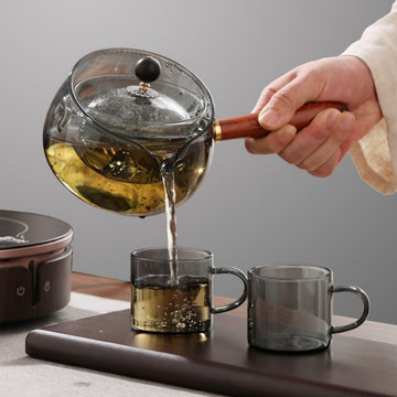 Rotary Heat-resistant Glass Teapot